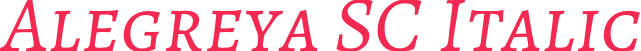 Alegreya SC Italic